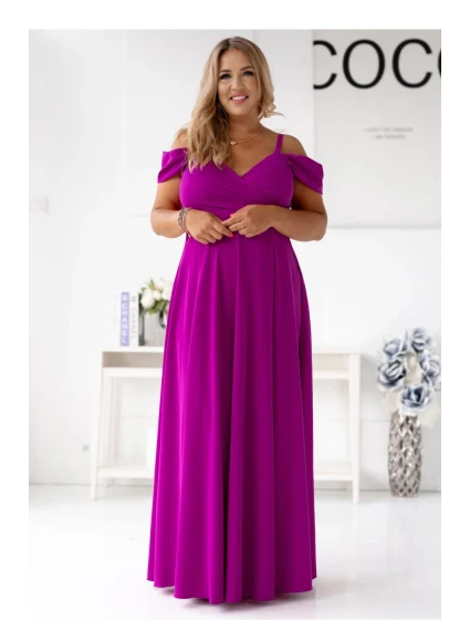 Dlouhé šaty model 208858 fialové - With You