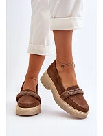 Dámské semišové mokasíny Zazoo 3429/W hnědé - Zazoo