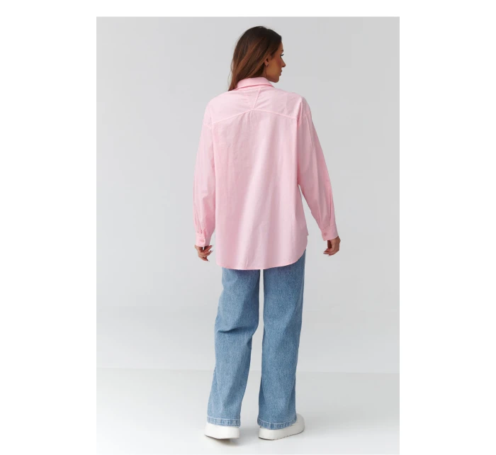 Košile s dlouhým rukávem model 224100 Makadamia Košile s dlouhým rukávem model 224100 Makadamia