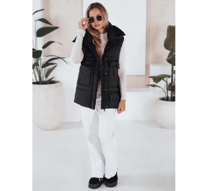 Dámská vesta nadměrné velikosti černá Dstreet model 21966330 - FashionStreet