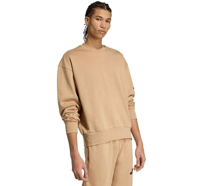 Pánská mikina Essentials Loose Fit 3 Logo béžová pánská model 21493238 - ADIDAS