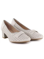 Dámské béžové ažurové lodičky Jezzi 233-12