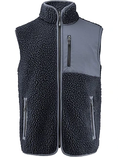 James Harvest Kingsley Fleece Vest Men Pánská fleecová vesta Sherpa "Two-Tone" 62.1501 navy