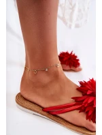 Dámské žabky s látkovým ornamentem Červené Eviana Dámské žabky s látkovým ornamentem Červené Eviana