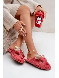 Vánoční Pantofle S Motivem Sobů Korálové Asielle