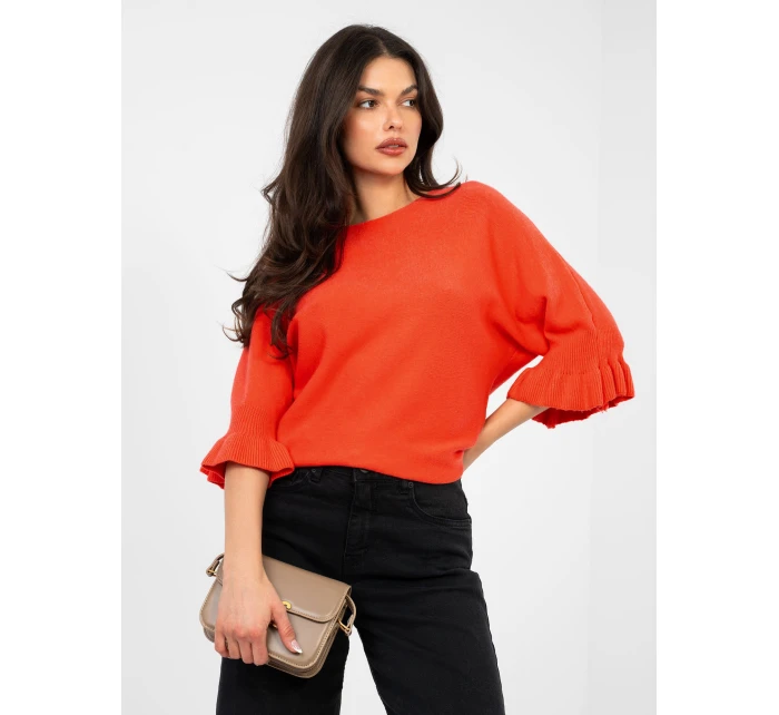 Sweter IT SW model 22007136 koralowy - FPrice Sweter IT SW model 22007136 koralowy - FPrice