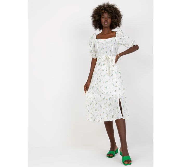 Dámské šaty LK SK 508964 bílé a zelené