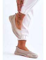 Kožené dámské prolamované baleríny Béžová Lucy Kožené dámské prolamované baleríny Béžová Lucy