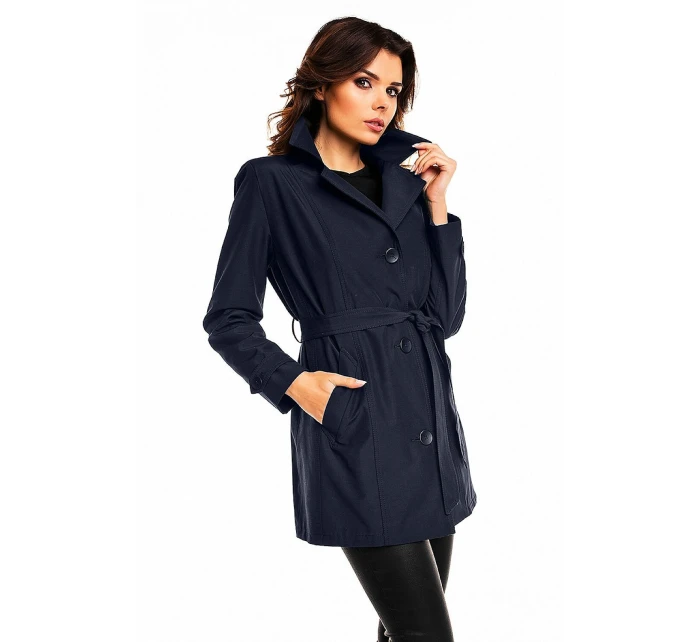 Dámský plášť 128510 tmavě modrý - Cabba Dámský plášť 128510 tmavě modrý - Cabba