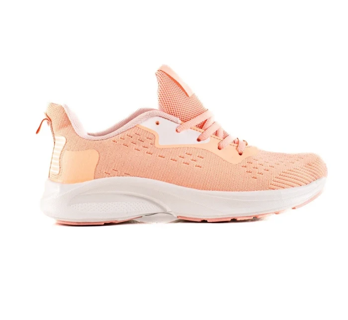 Klasické oranžové dámské  tenisky bez podpatku