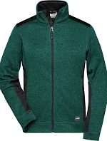 Daiber JN 861 Dámská pracovní pletená fleece bunda - Strong 02.0861 dark green melange/black