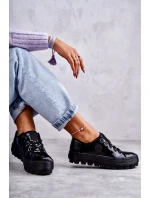 Módní lakované tenisky Big Star KK274044 Černá Módní lakované tenisky Big Star KK274044 Černá
