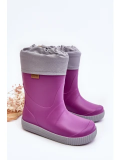 Dětské holinky s vycpávkou Snow Wave Gokids 981 fialové