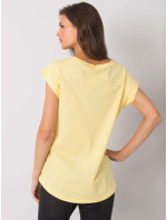 Dámské světle žluté bavlněné tričko