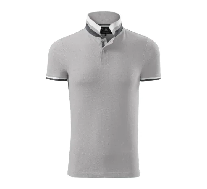 Collar Up polokošile pánská silver gray