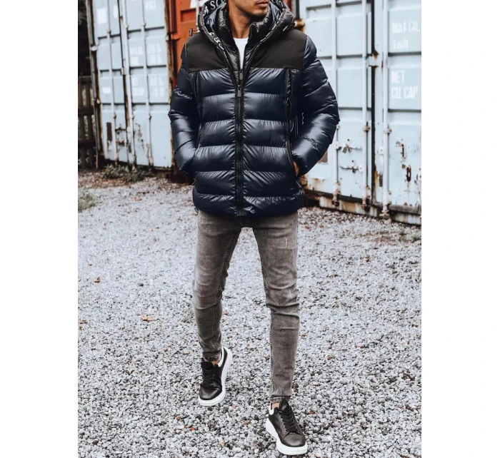 FashionStreet pánská tmavě modrá prošívaná bunda TX4159