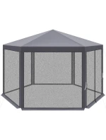 Zahradní pavilon 2x2x2x2,5 m s šedou moskytiérou Zahradní pavilon 2x2x2x2,5 m s šedou moskytiérou