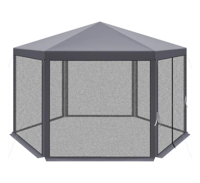 Zahradní pavilon 2x2x2x2,5 m s šedou moskytiérou Zahradní pavilon 2x2x2x2,5 m s šedou moskytiérou