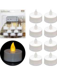 SADA 8 VEDENÝCH ČAJOVÝCH SVÍTIDEL S DÁLKOVÝM OVLÁDÁNÍM