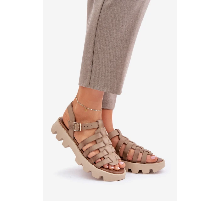 Kožené dámské sandály Zazoo model 21682190 béžové - Boto Kožené dámské sandály Zazoo model 21682190 béžové - Boto