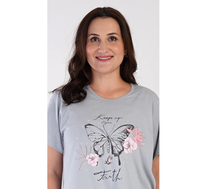 Dámská noční košile s krátkým rukávem Motýl