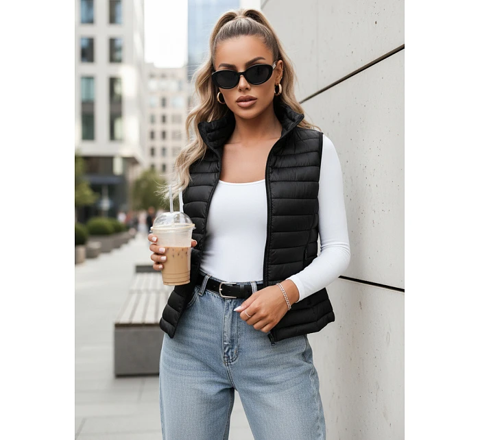 Dámská prošívaná vesta STANSY černá FashionStreet TY3102