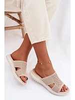 Dámské pantofle Sergio Leone KL064 Béžové