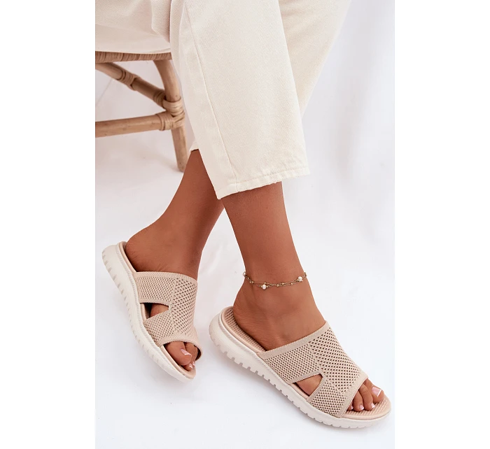 Dámské pantofle Sergio Leone KL064 Béžové