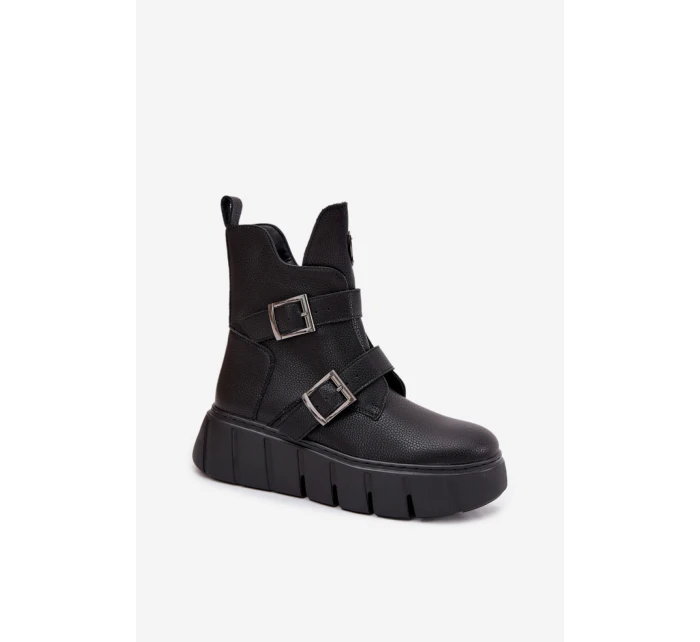 Boty na široké podrážce model 216832 Step in style Boty na široké podrážce model 216832 Step in style