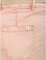 Dámské džíny s vysokým pasem a širokými nohavicemi růžové FashionStreet UY2966