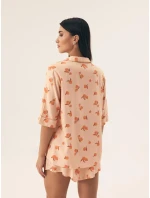 Henderson Dámské pyžamo 42686 Naranja kr/r S-2XL pruhované Henderson Dámské pyžamo 42686 Naranja kr/r S-2XL pruhované