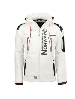 pánská rychleschnoucí sportovní bunda s kapucí MEN 056 white pánské model 21349901 - Geographical Norway