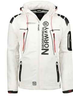 Geographical Norway pánská rychleschnoucí sportovní bunda s kapucí Techno MEN 056 BS3 white (WU1060H/GN) pánské