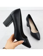 Dámské černé lodičky Sergio Leone s jehlovým podpatkem PB414