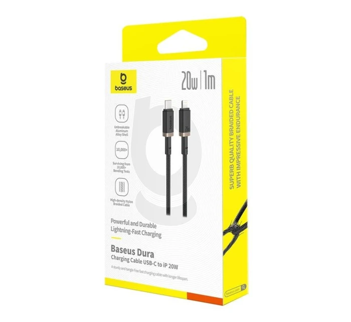 Kabel Baseus Dura Type C 20W 1m (černý/zlatý)