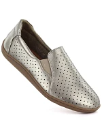 Kožené ažurové barefoot boty zlaté M.Daszynski OL38-2 Kožené ažurové barefoot boty zlaté M.Daszynski OL38-2