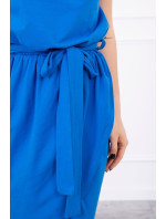 Šaty s obálkou dole chrpově modré