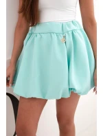 Dámská viskózová sukně balónová s gumou v pase mátová
