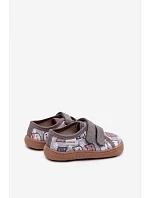 Dětské barefoot pantofle s šedé model 22100997 - Milami Dětské barefoot pantofle s šedé model 22100997 - Milami