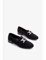 Dámské mokasíny s ozdobou černá Camilena