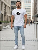 Pánské tričko s potiskem SUPERIOR bílé FashionStreet NX5015R Pánské tričko s potiskem SUPERIOR bílé FashionStreet NX5015R
