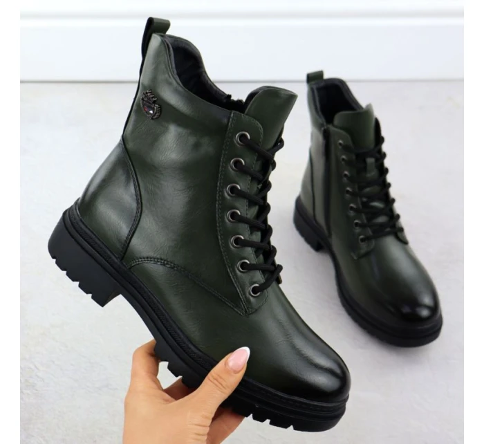 Dámské boty Bagger zateplené zelené Potocki 25-19324