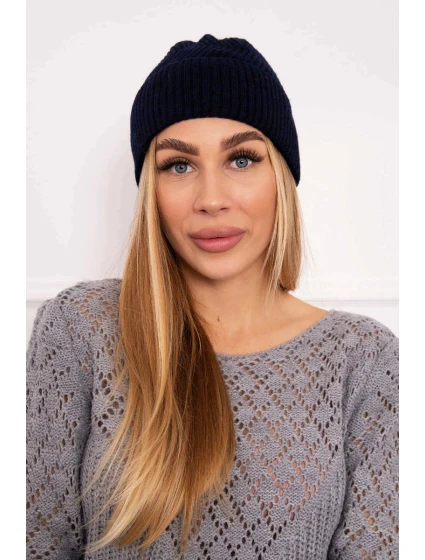 Tenká čepice Oliwia model 18750347 tmavě modrá - K-Fashion Tenká čepice Oliwia model 18750347 tmavě modrá - K-Fashion