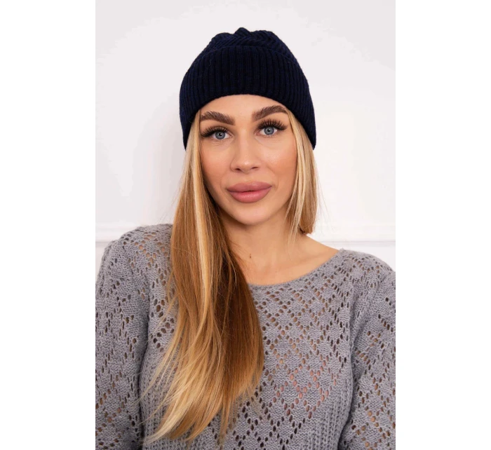 Tenká čepice Oliwia model 18750347 tmavě modrá - K-Fashion Tenká čepice Oliwia model 18750347 tmavě modrá - K-Fashion