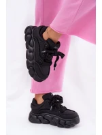 Dámské Kožené Tenisky Na Masivní Platformě GOE RR2N4044 Černé