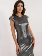 Šaty DHJ SK 18176.99 stříbrná Šaty DHJ SK 18176.99 stříbrná