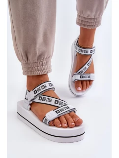 Dámské sandály na platformě Big Star Bílé