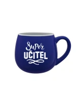 SUPER UČITEL - modrý keramický hrníček 300 ml