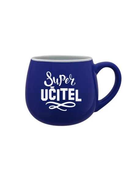 SUPER UČITEL - modrý keramický hrníček 300 ml