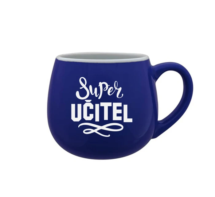 SUPER UČITEL - modrý keramický hrníček 300 ml